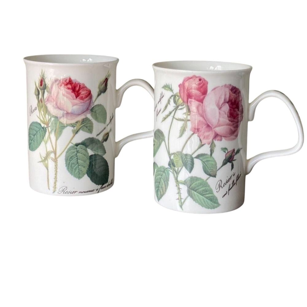 Roy Kirkham Fine Bone China Redoute Roses Set Of 4 - Picture 5 of 5